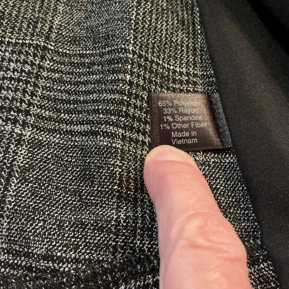 Lane Bryant Blazer 24  Shimmery Gray Plaid 2-Button Holiday Career Classic Party - Picture 7 of 8